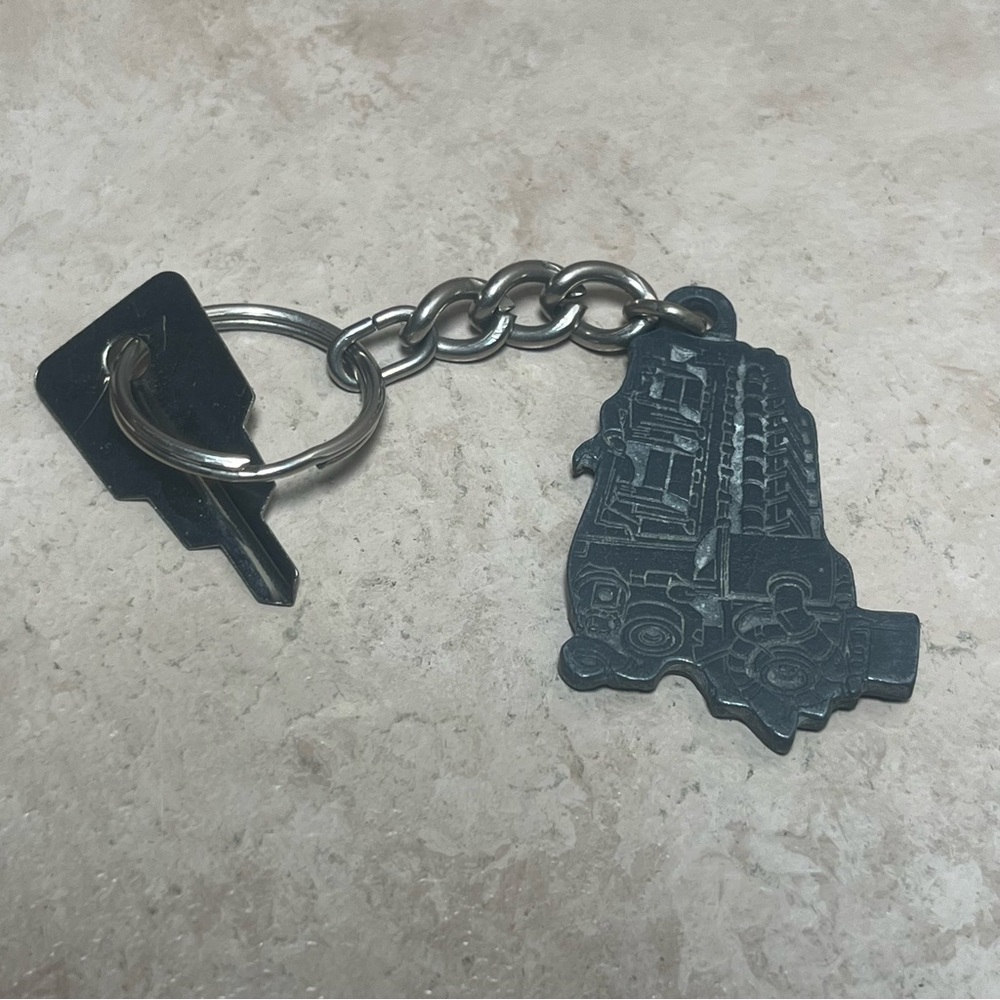 Vintage GE Marine Diesel Engine Keychain